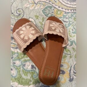 Haute Hippie Crochet Slides Size 8.5